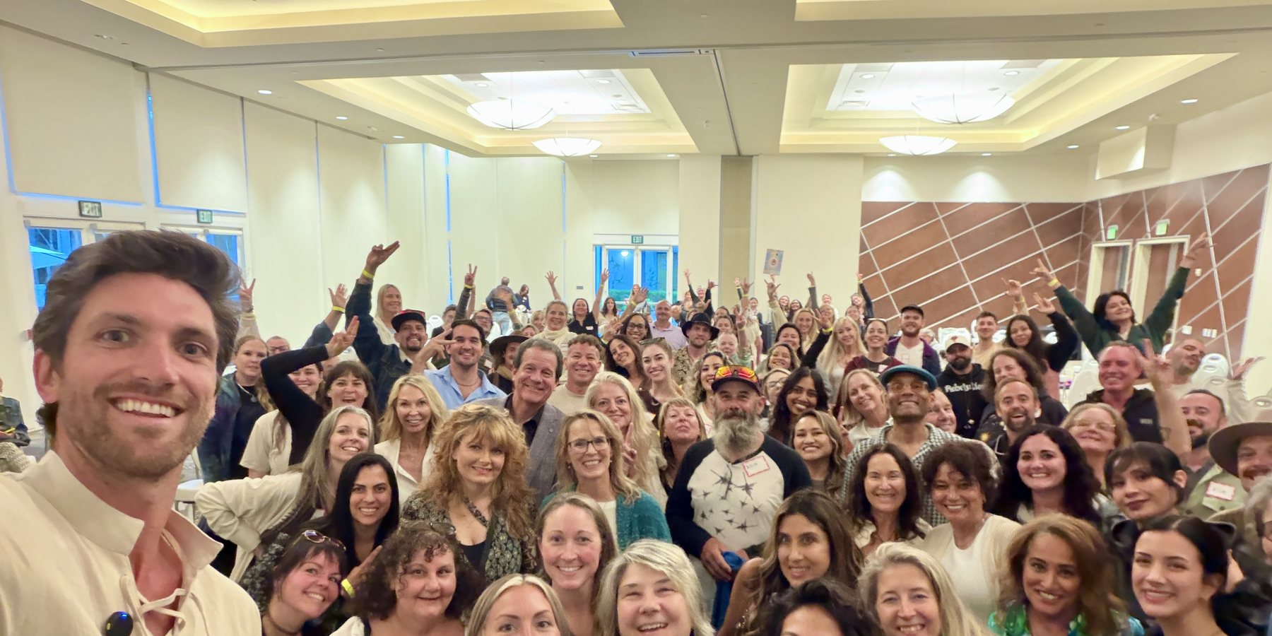 The sold-out room at Conscious Connections in San Diego, California